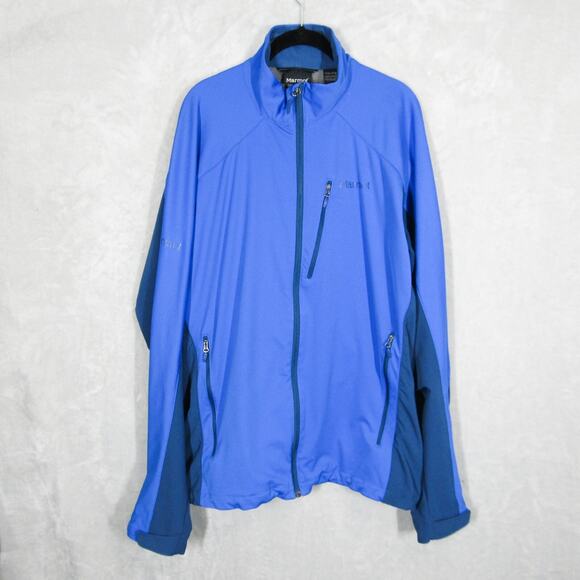 Marmot Jacket Adult Size XXL Blue Windbreaker Windstopper Gorpcore Pockets Mens - Picture 1 of 12